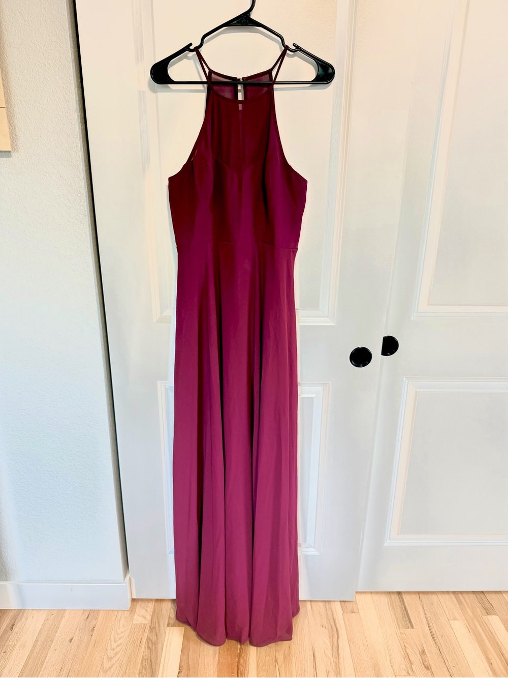 Lulu's Plum Halter Maxi Dress